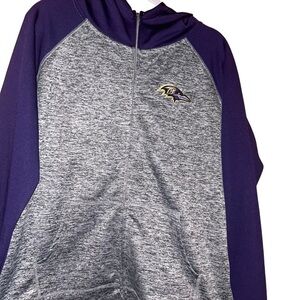 Women nfl Baltimore ravens gray/purple full zip jacket plus size xxl 2x
